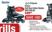 LA Sports Senior Soft Boot Inline Skates 