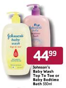 Johnson's Baby Wash Top To Toe Or Baby Bedtime Bath-550ml