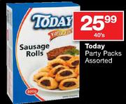 Today Party Packs Assorted Sausage Rolls-40's