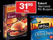 Eskort Marinated Rib Burgers-500Gm