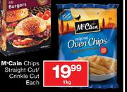 Mccain Chips Straight Cut/Crinkle Cut Each-1Kg
