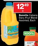 Bonnlta Cabana Dairy Fruit Blend Assorted Each-2L