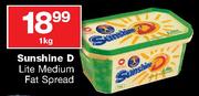 Sunshine D Lite Medium Fat Spread-1Kg