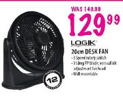 Logik Desk Fan-20cm