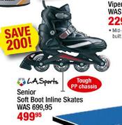 LA Sports Senior Soft Boot Inline Skates