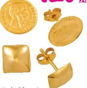  9Ct Gold And Silver Medium Teadrop Earrings-Per Pair 