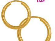 9Ct Gold And Silver Single Earring-Each