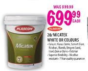Plascon Micatex White or Colours-20L Each