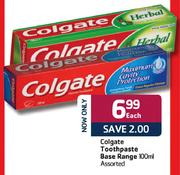 Colgate Toothpaste Base Range-100ml Each