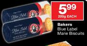 Bakers Blue Label Marie Biscuits-200gm Each