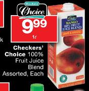 Checkers' Choice 100% Fruit Juice Blend-1Ltr
