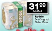 Redd's Dry/Original Cider Cans-6 x 300ml
