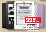 Kobo eReader Touch Edition Assorted Colours-Each