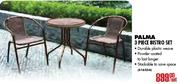 Palma 3 Piece Bistro Set