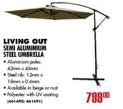 Living Out Semi Aluminium Steel Umbrella
