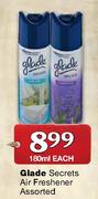 Glade Secrets Air Freshener-180ml Each