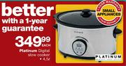 Platinum Digital Slow Cooker-4.5Ltr