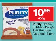 Purity Cream Of Maize Baby's Soft Porridge Assorted-400g Each