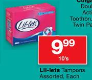 Lil-Lets Tampons Assorted-10's Each