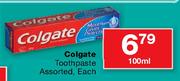 Colgate Toothpaste Assorted-100ml Each