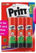 Pritt Multi-Pack Glue Stick-3 x 43g