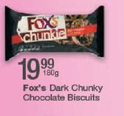 Fox's Dark Chunky Chocolate Biscuits-180gm Each