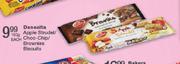 Daneslta Apple Strudel/Choc-Chip/Brownies Biscuits-150gm Each