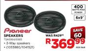 Pioneer 3-Way Speakers (TSA6964/6965)-Per Pair