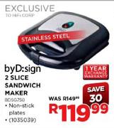ByD:sign 2 Slice Sandwich Maker (BDSG750)