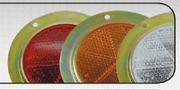 76mm Round Amber Reflector With Metal Bezel(ELP 3FCA)-Each