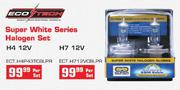 Eco Tech Super White Series H4 12V Halogen Set(ECT H4P43TC8LPR)-Per Set