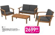 Terrace Leaisure 4 Piece Kingsbury Wood Lounge Set-Per Set