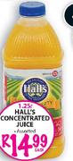 Hall's Concentrated Juice Assorted-1.25L Each