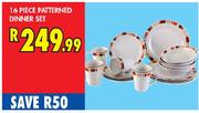 16 Piece Patterned Dinner Set