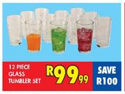 12 Piece Glass Tumbler Set