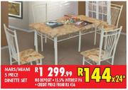 Mars/Miami 5 Piece Dinette Set