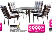 Terrace Leisure Manor Dining Set With Square Table-Each Set