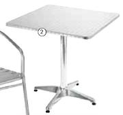 Terrace Leisure Aluminium Square Table-Each
