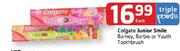 Colgate Junior Smile Barney, Barbie Or Youth Toothbrush-Each