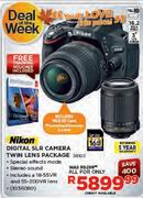  vNikon Digital SLR Camera Twin Lens Package(D5100)
