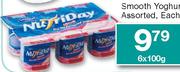 Danone Nutriday Smooth Yoghurts-6x100gm