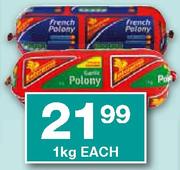 Enterprise French/Garlic Polony-1kg Each