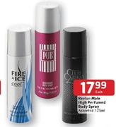 Revlon Male High Perfumed Body Spray-125ml Each