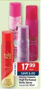 Revlon Female High Perfumed Body Spray-90ml Each
