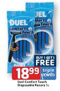 Duel Comfort Touch Disposable Razor-5's Pack