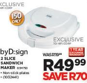 ByD:sign 2 Slice Sandwich Maker(BSM750)