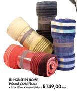 In House In Home Printed Coral Fleece-Each