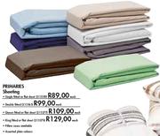 Primaries Sheeting Single Fitted Or Flat Sheet-Each