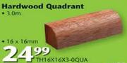 Swartland Hardwood Quadrant-16x16mm