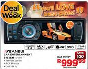 Sansui Car Entertainment System-3" Screen